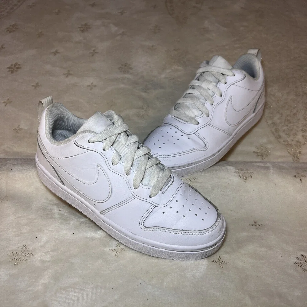 Nike Court Borough Low Recraft 3 White Athletic Shoes US Size 4 Youth BQ5448-100